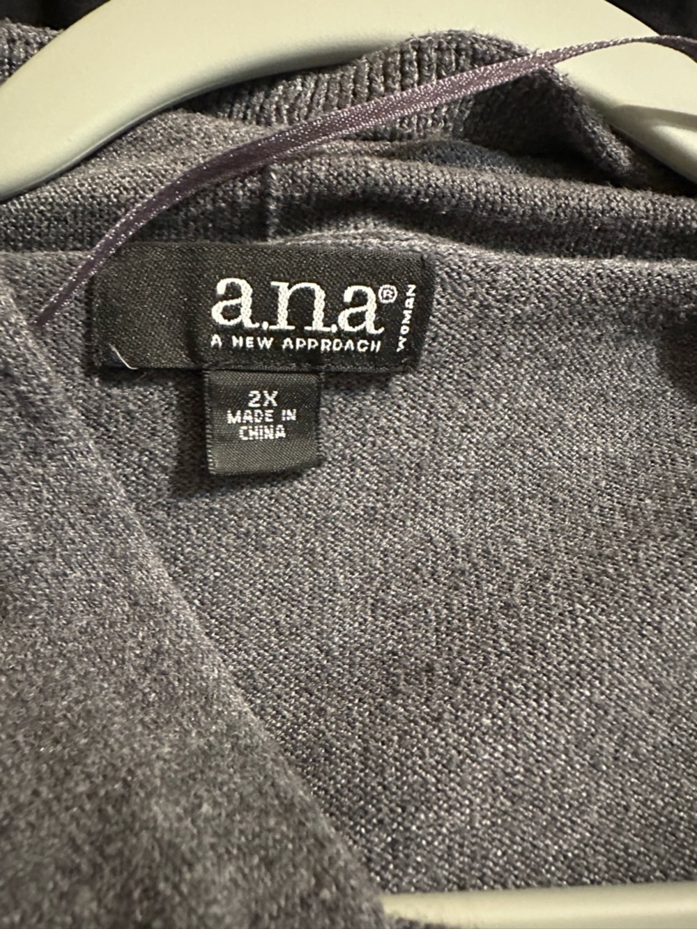 a.n.a Women's Open-Front Draped Cardigan - Charcoal - Picture 2 of 3